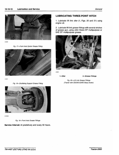 John Deere 2950 Tractor Workshop Technical Manual TM4407