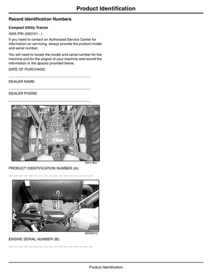 John Deere 3005 Tractor Operator & Maintenance Manual PDF