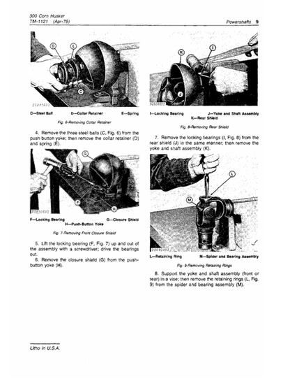 John Deere 300 Corn Hasker Maintenance Manual PDF TM1121