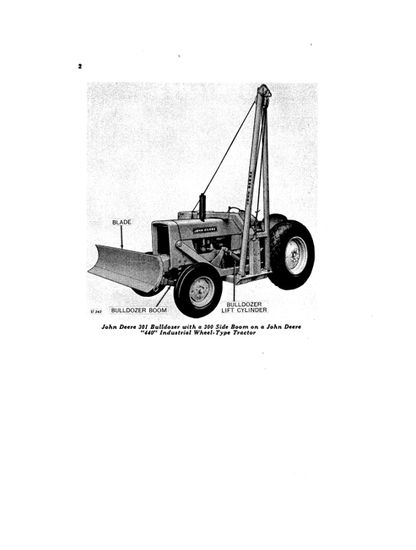 John Deere 301 Bulldozer Operating Manual OMU11585