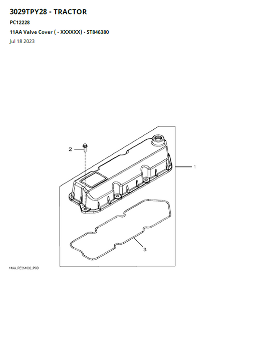 John Deere 3029TPY28 Tractor Parts Catalogue Manual PC12228 PDF
