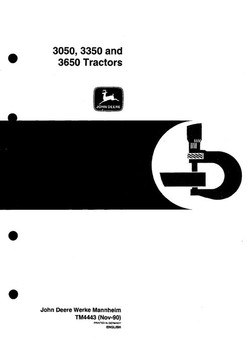 John Deere 3050 3350 3650 Tractor Technical Manual TM4443