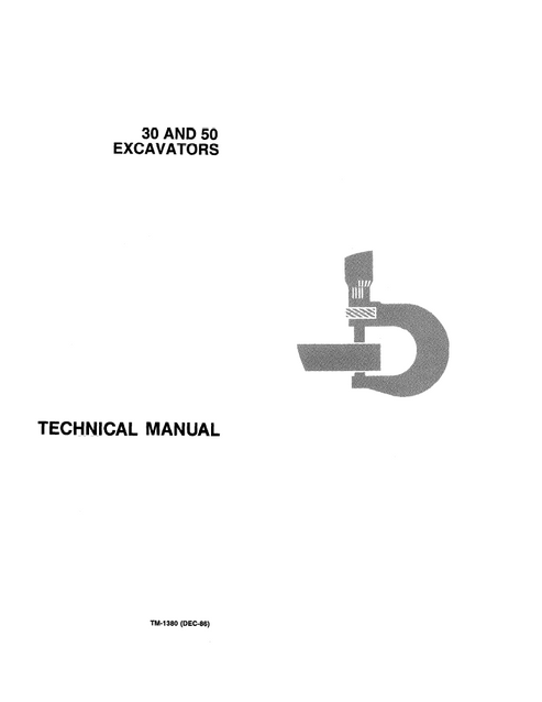 John Deere 30 & 50 Excavator Technical Service Manual TM1380