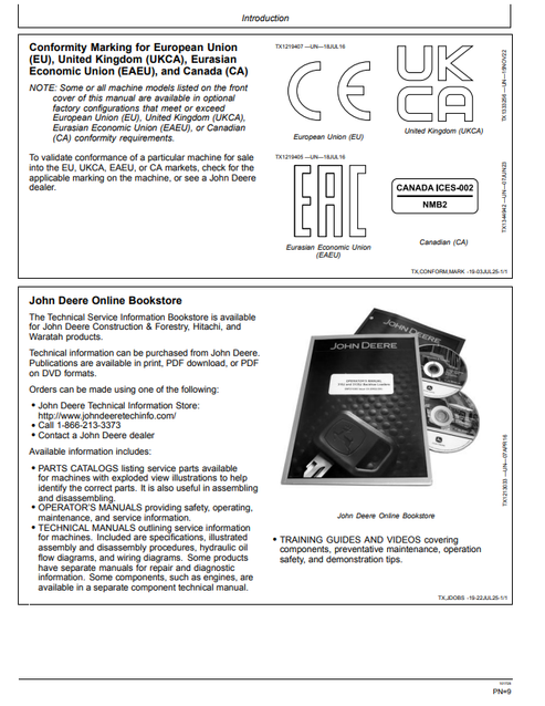 John Deere 30 P Excavator Operation Manual PDF OMT489506X019
