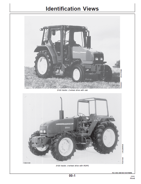 John Deere 3100 3200 3300 3400 Tractor Operation Manual RT6005012380