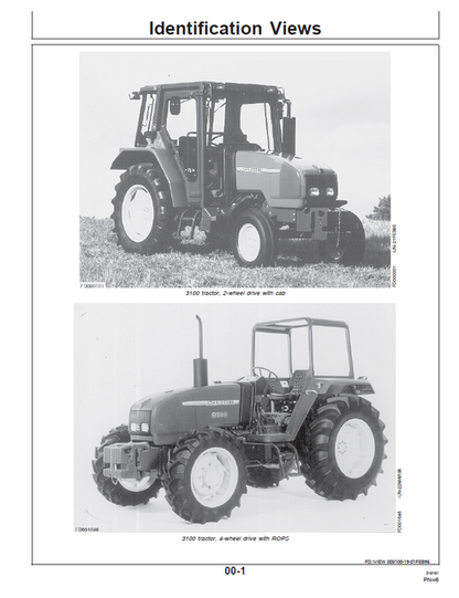 John Deere 3100 3200 3300 3400 Tractor Operation Manual RT6005012380