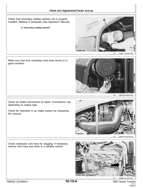 John Deere 3100 3200 3300 3400 Tractor Repair Manual TM4525