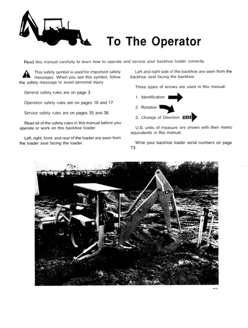 John Deere 310B Backhoe Loader Operation & Maintenance Manual PDF