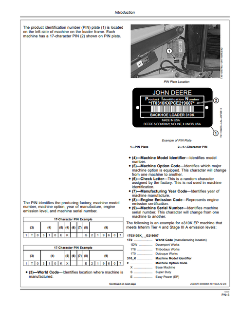 John Deere 310K EP Backhoe Loader Operating Manual PDF