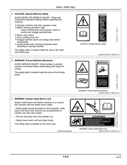 John Deere 310K EP Backhoe Loader Operator Guide OMT305695