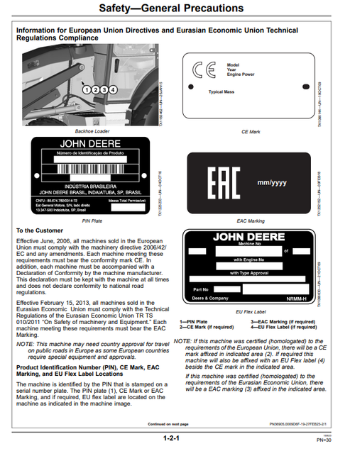John Deere 310L Backhoe Loader Operation & Maintenance Manual