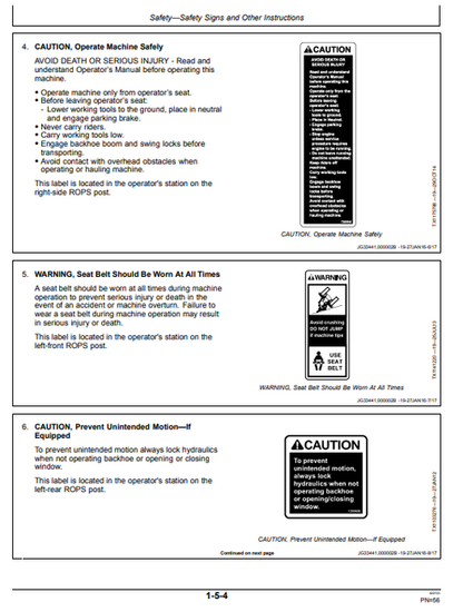 John Deere 310L Construction Backhoe Operator Manual PDF