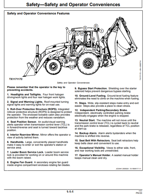 John Deere 310L Construction Backhoe Operator Manual PDF