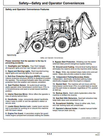 John Deere 310L EP Backhoe Loader Operation & Maintenance Manual