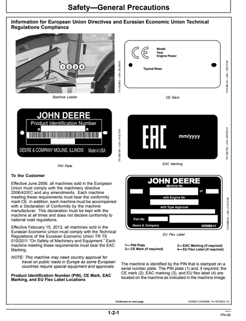 John Deere 310L EP Backhoe Loader Operator Guide