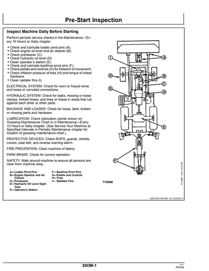 John Deere 310SG 315SG Construction Backhoe Manual PDF