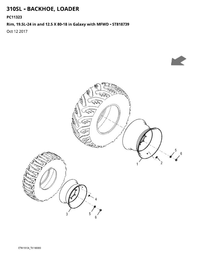 John Deere 310SL, 410SL, Backhoe Parts Catalog Manual PC11323 PDF