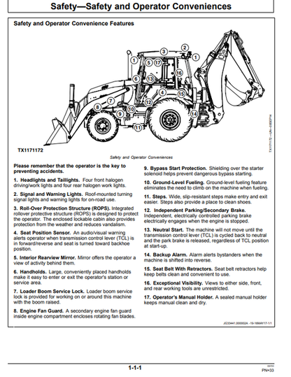 John Deere 310SL HL & 410L Backhoe Manual OMT357557X19