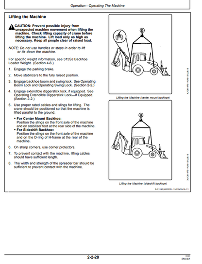 John Deere 315SJ Backhoe Loader Operation & Maintenance Manual