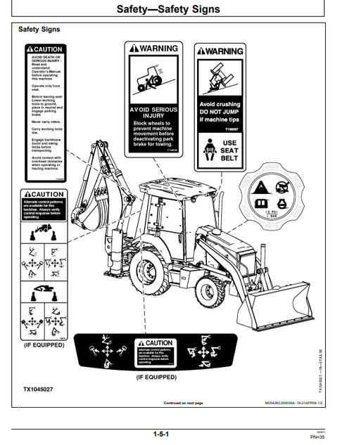 John Deere 315SJ Backhoe Loader Operator Guide OMT228609