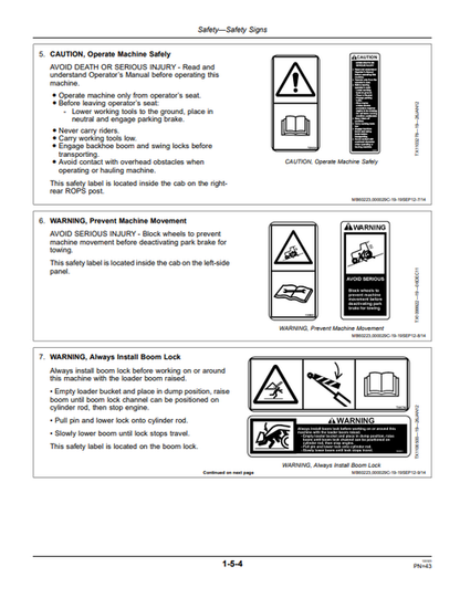 John Deere 315SK Backhoe Loader Technical Operator Manual