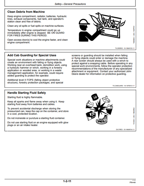 John Deere 315SL And 325SL Backhoe Loader Technical Operator Manual