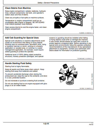 John Deere 315SL And 325SL Backhoe Loader Technical Operator Manual