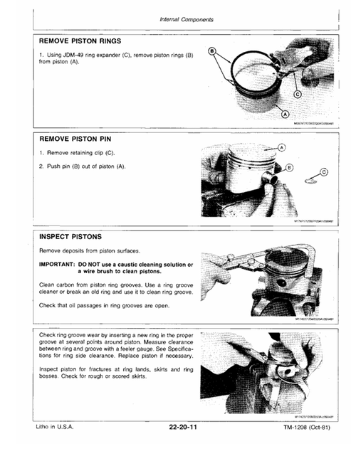 John Deere 317 Hydrostatic Tractor Repair & Maintenance Manual