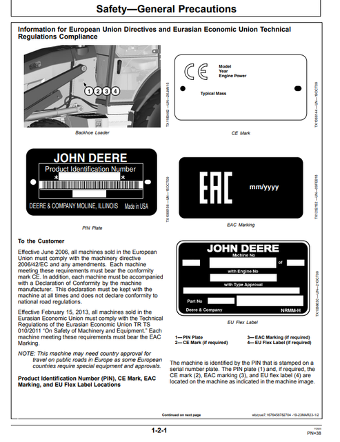 John Deere 320 P Backhoe Loader Operation & Maintenance Manual PDF