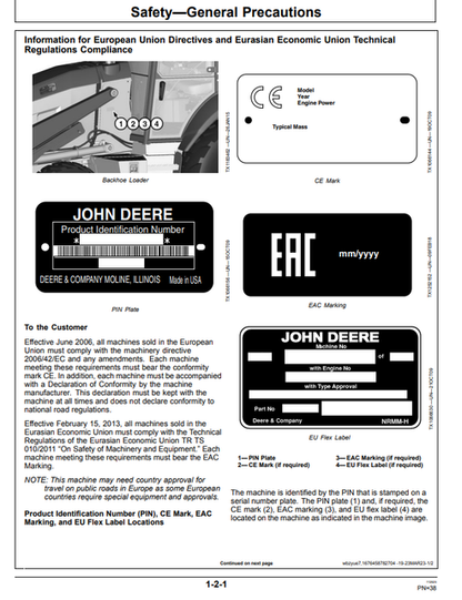 John Deere 320 P Backhoe Loader Operation & Maintenance Manual PDF