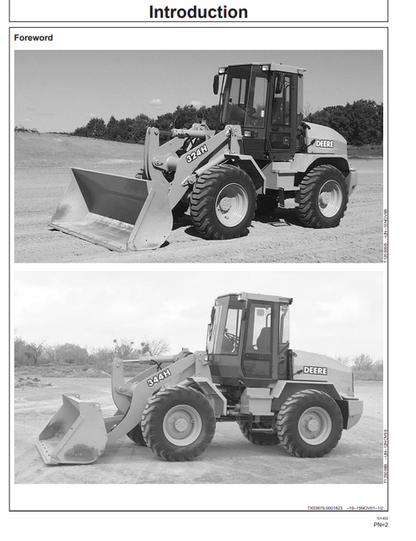 John Deere 324H and 344H Loader Operating Manual PDF