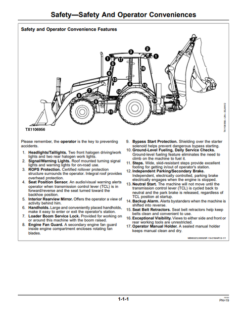 John Deere 325K Backhoe Loader Operator Manual 