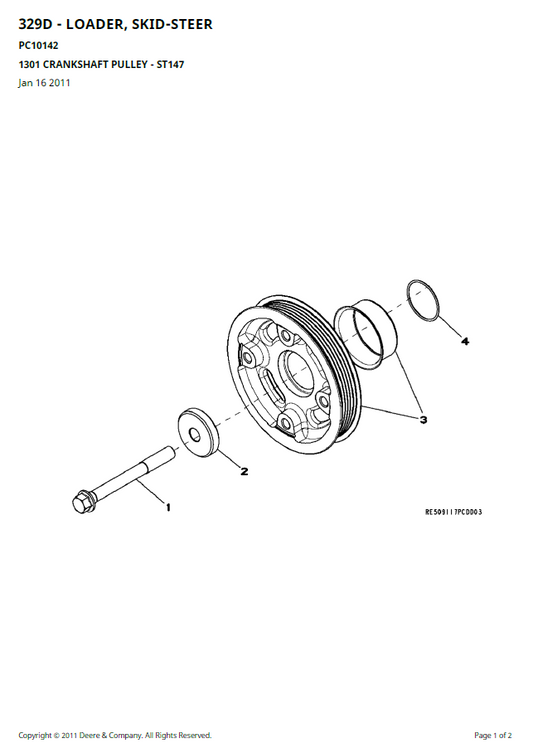 John Deere 329D Skid-Steer Parts Catalog Manual PC10142 PDF