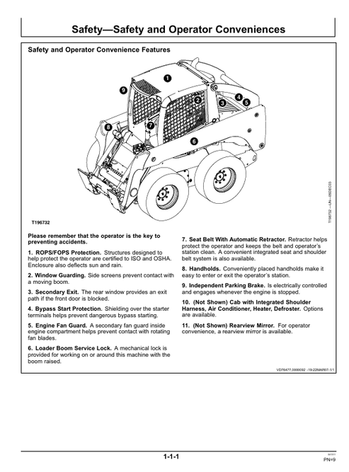 John Deere 332 Skid Steer Operation & Maintenance Manual PDF