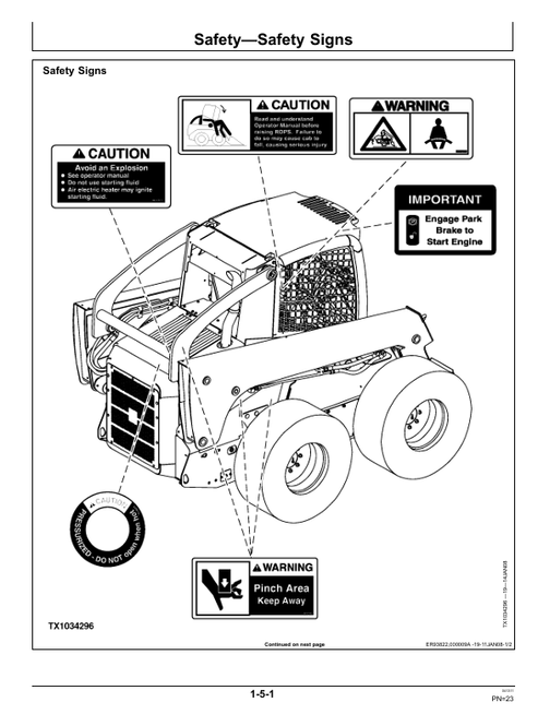 John Deere 332 Skid Steer Operator Guide OMT205052 PDF