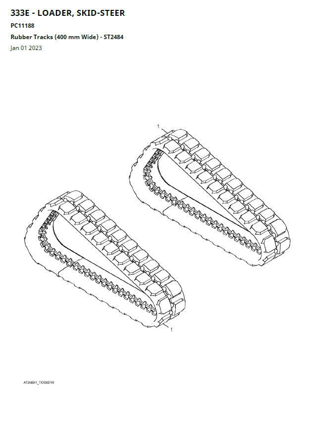 John Deere 333E Loader, Skid-Steer Parts Catalogue Manual PC11188 PDF