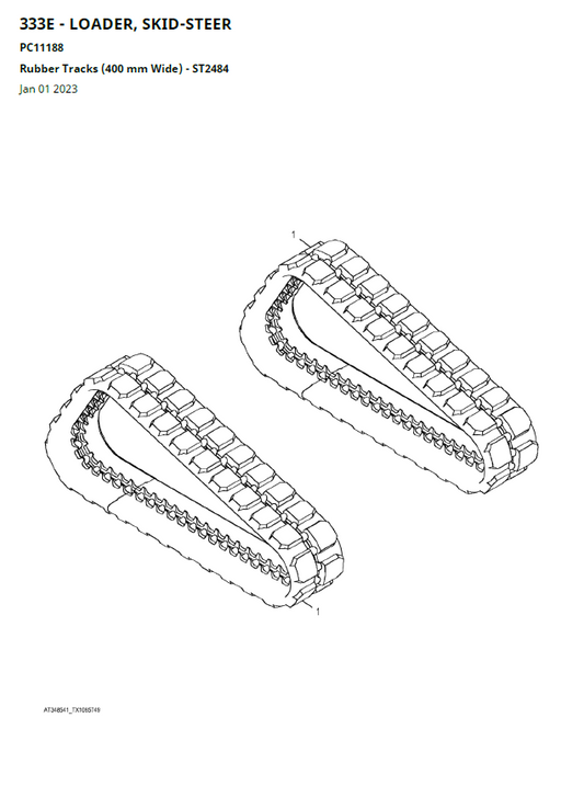 John Deere 333E Loader, Skid-Steer Parts Catalogue Manual PC11188 PDF