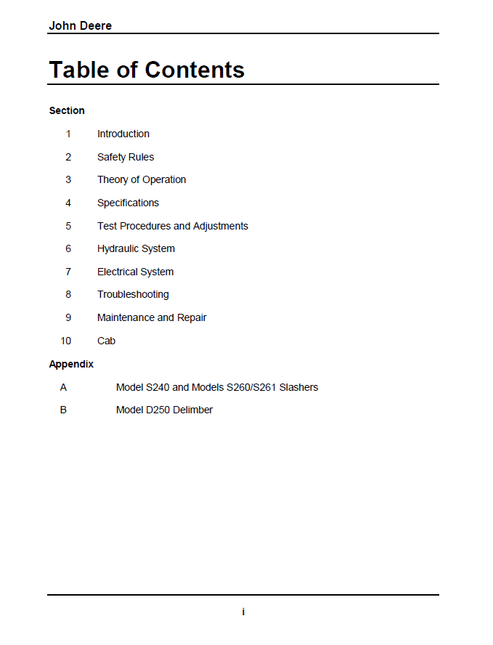 John Deere 335 435 Log Loader Service Repair Manual TM1875