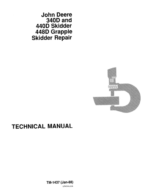 John Deere 340D 440D & 448D Skidder Repair Manual TM1437