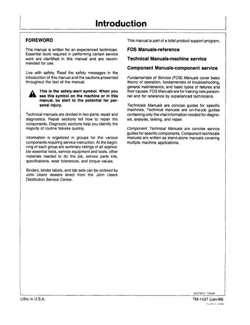 John Deere 340D 440D 448D Skidder Service Technical Manual PDF
