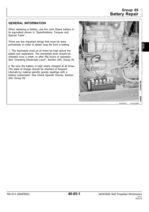 John Deere 3430 3830 Self Propelled Windrower Manual PDF
