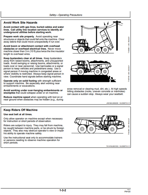 John Deere 350D 400D Articulated Truck Manual PDF