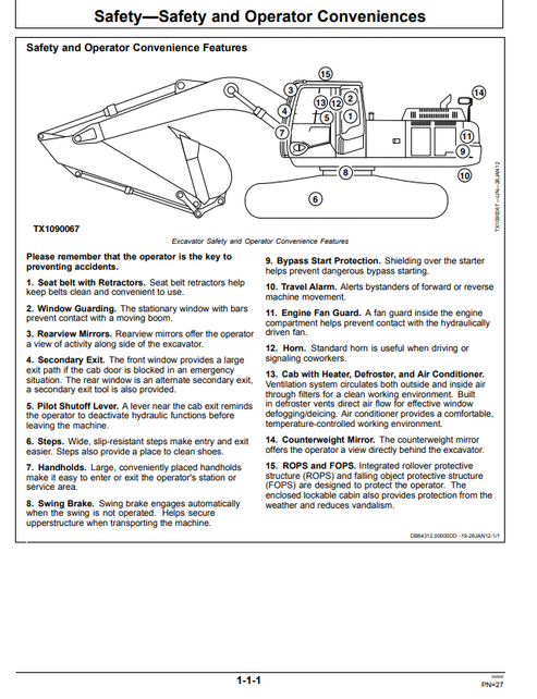 John Deere 350GLC Excavator Operation Manual PDF