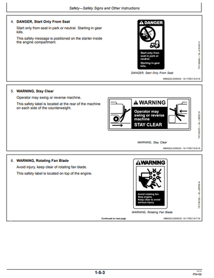 John Deere 350GLC Excavator User & Operator Manual PDF