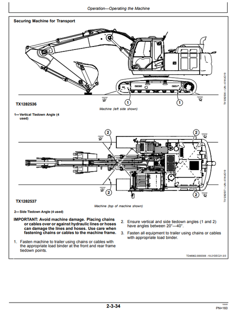 John Deere 350 P Excavator Operating Instructions Manual PDF
