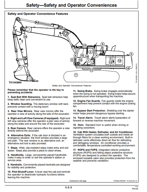 John Deere 350 P Excavator Operation Manual PDF OMT453664X019