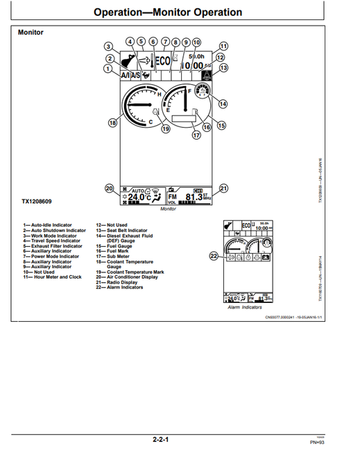 John Deere 350 P Excavator User & Operator Guide OMT453664X019