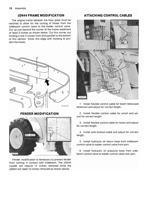 John Deere 3550 3560 Sideboom Equipment Operator Guide