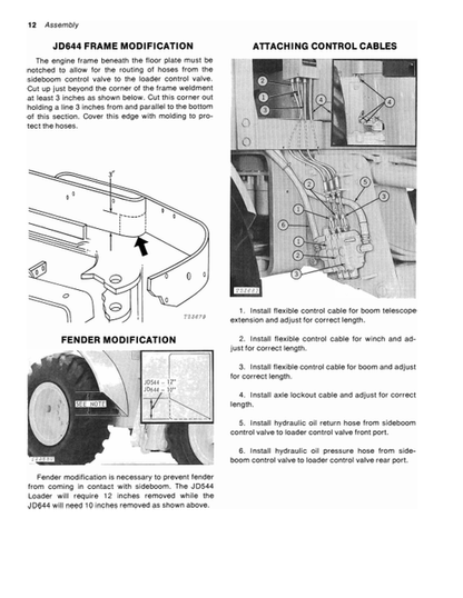 John Deere 3550 3560 Sideboom Equipment Operator Guide