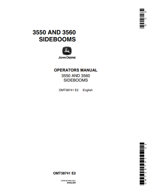 John Deere 3550 3560 Sideboom Operator Manual OMT38741